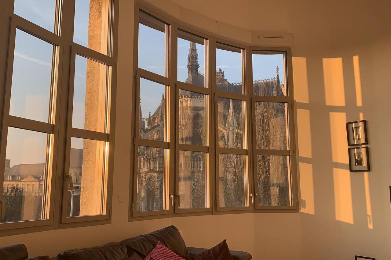 شقة Loft Des Sacres - Vue Unique Sur La Cathedrale رانس المظهر الخارجي الصورة